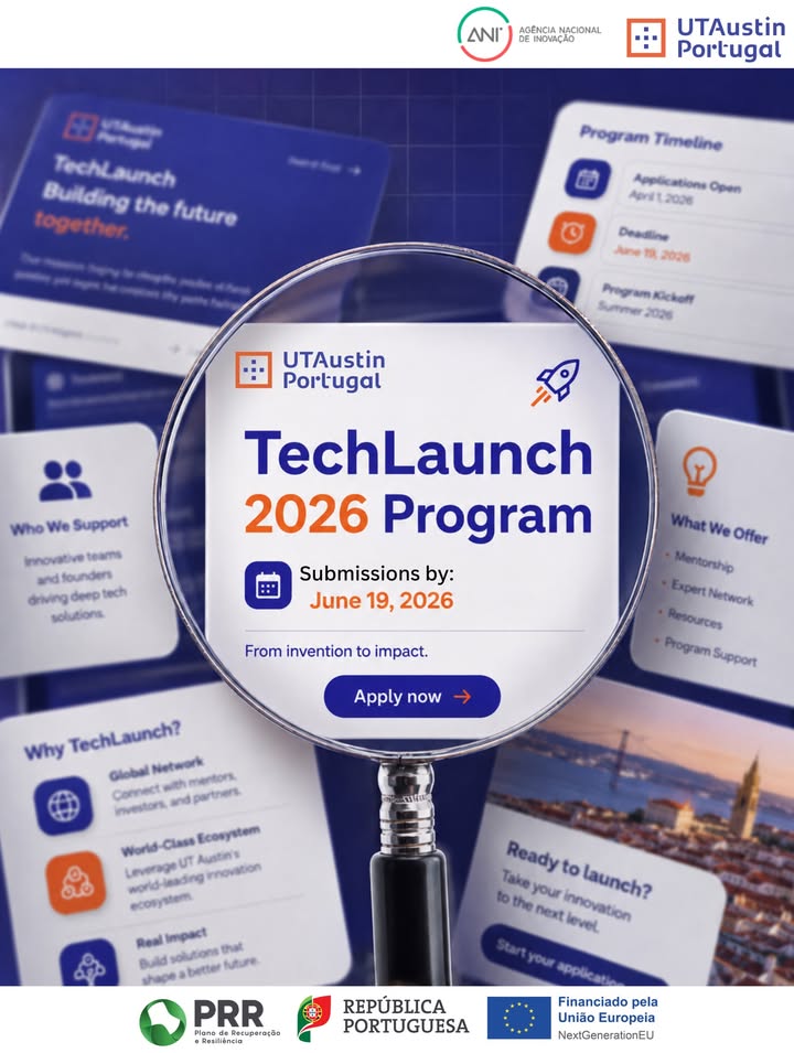 🚀 A ANI associa-se ao TechLaunch 2026 do programa UT Austin Portugal, reforçando o apoio à