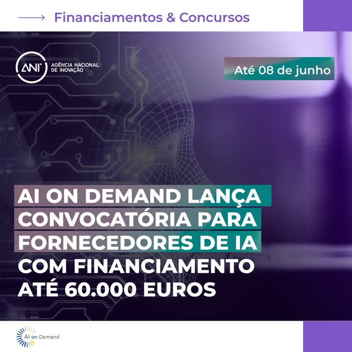 🚀 O AI on Demand (AIoD) lançou uma nova convocatória para fornecedores de soluções de IA,