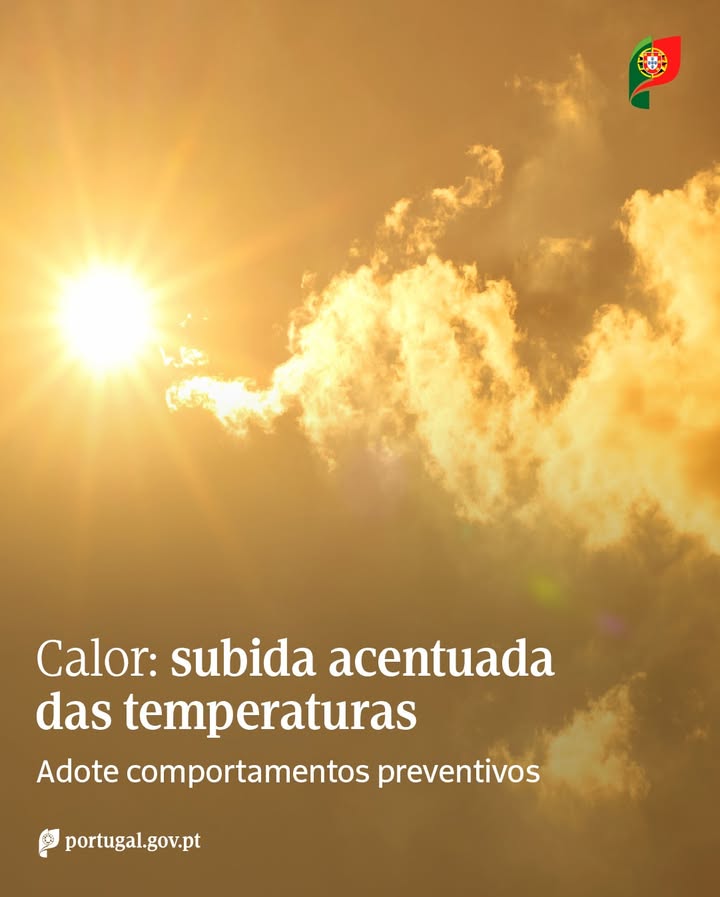 🌡️ Calor extremo em Portugal continental nos próximos dias, com temperaturas máximas que
