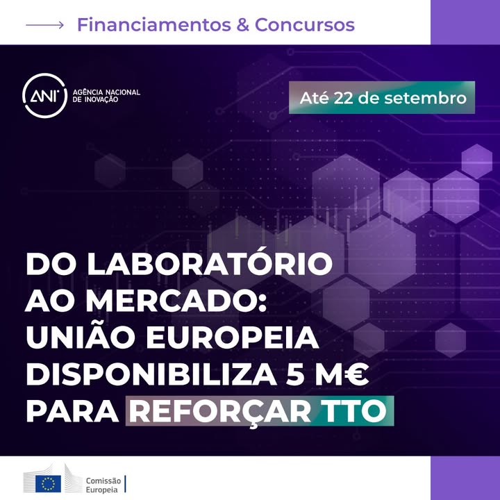 💡 Do laboratório ao mercado: União Europeia disponibiliza 5 M€ para reforçar Gabinetes de