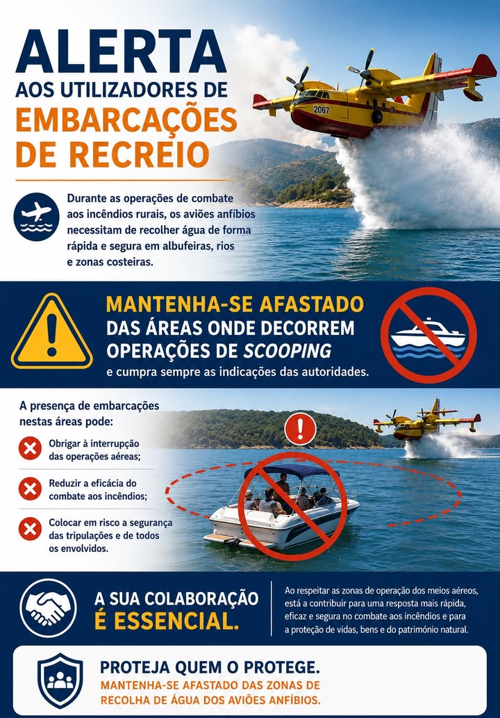 🚨 SENSIBILIZAÇÃO E ALERTA AOS UTILIZADORES DE EMBARCAÇÕES DE RECREIO